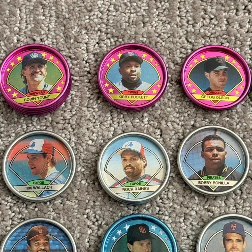 1990 Topps Baseball Coins Lot of 30 Bonds Gwynn Sandberg Vintage Metal MLB2125